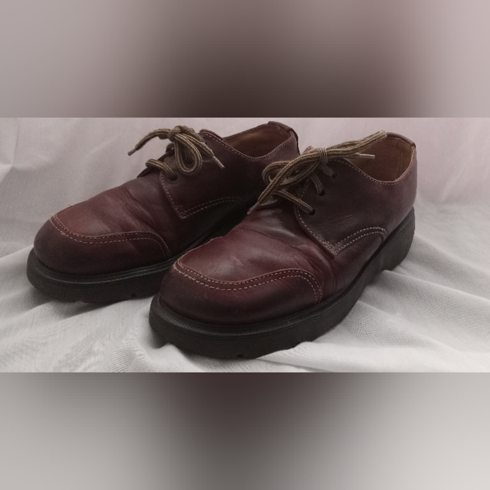 🏴󠁧󠁢󠁥󠁮󠁧󠁿 Dr. Martens MIE Chunky Platform Bordeaux Oxfords UK 6